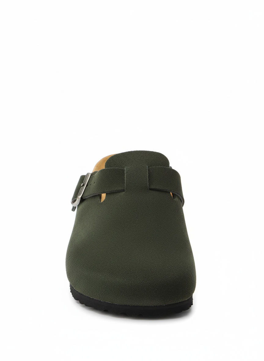 Sabot Médical en Daim– Vert olive