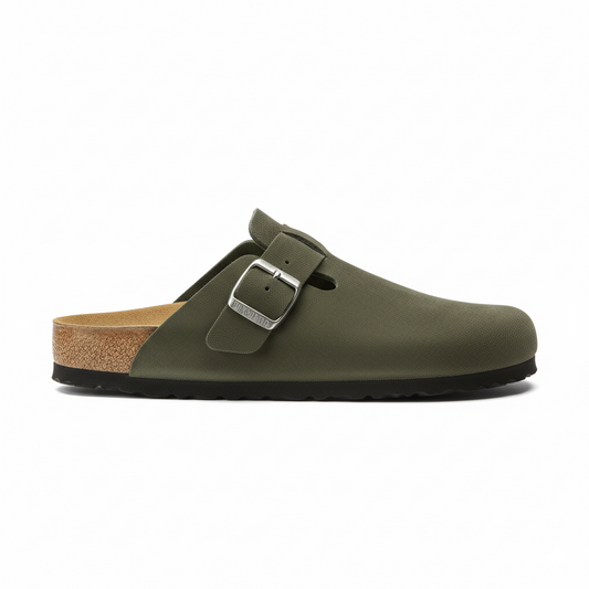 Sabot Médical en Daim– Vert olive